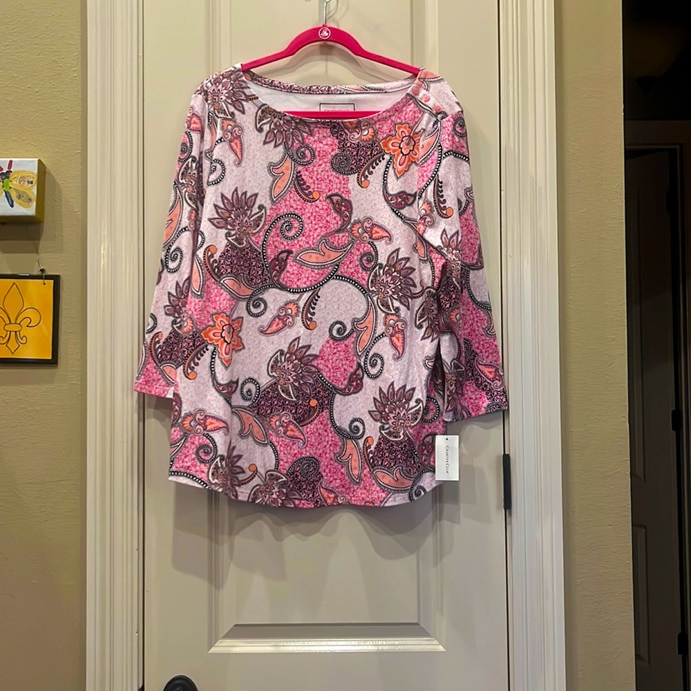 Charter Club womens 3/4 sleeve shirt